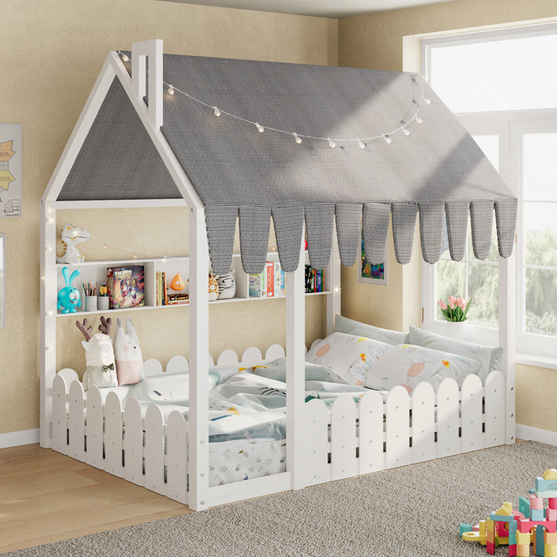 Lit sur pied Montessori House, White