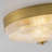 3-Light Modern Clear Glam Glass Flush Mount