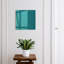 Key storage box, Opens to the right, 30x30x5, White, An intense yellow, perfect for minimalists, 