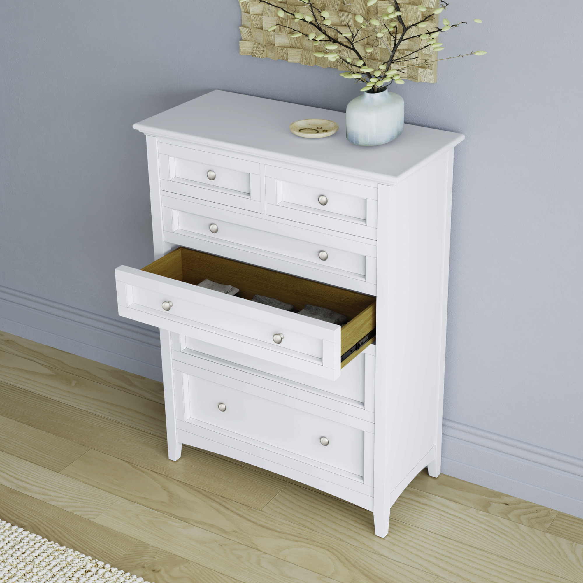 Melusina 6 - Drawer Dresser, White