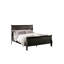 Lit noir de taille grand lit, style transitionnel, cadre en bois massif pour la chambre à coucher, tiroir anglais, preuve, fondation de taille contemporaine requise avec design, bois, étui de preuve, nécessite-497281969-497281970