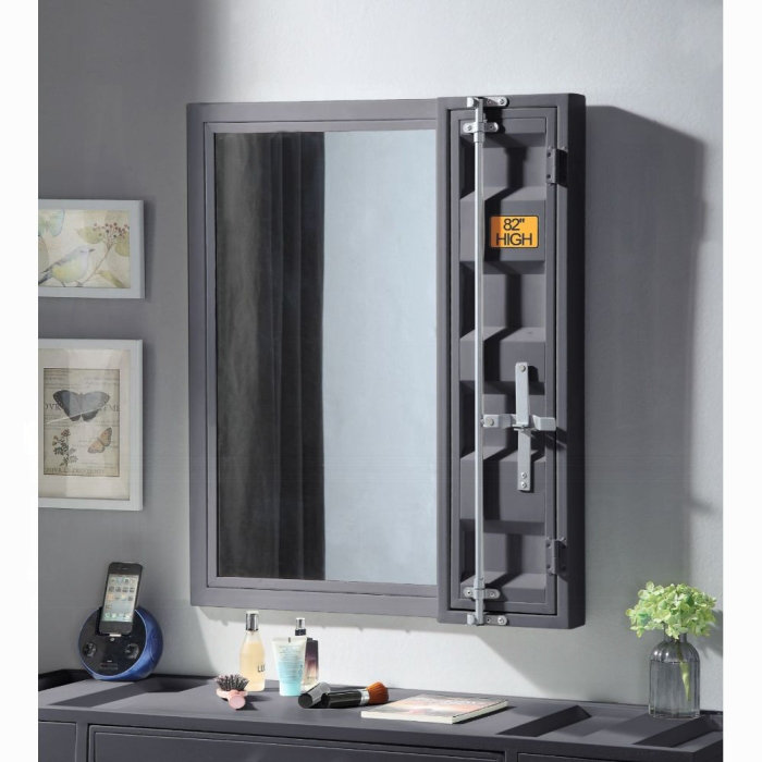 Cargo Vanity Mirror, Polished Chrome