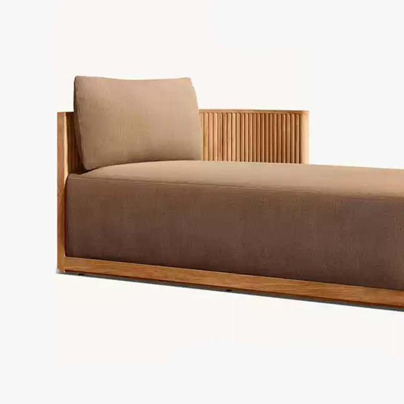 Chaise longue en teck de haute qualité, Orienté à gauche (vu de face)