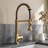 Edison 19" H 1-handle Pull-Down 2-Function Sprayer Touchless Kitchen Faucet-68838176
