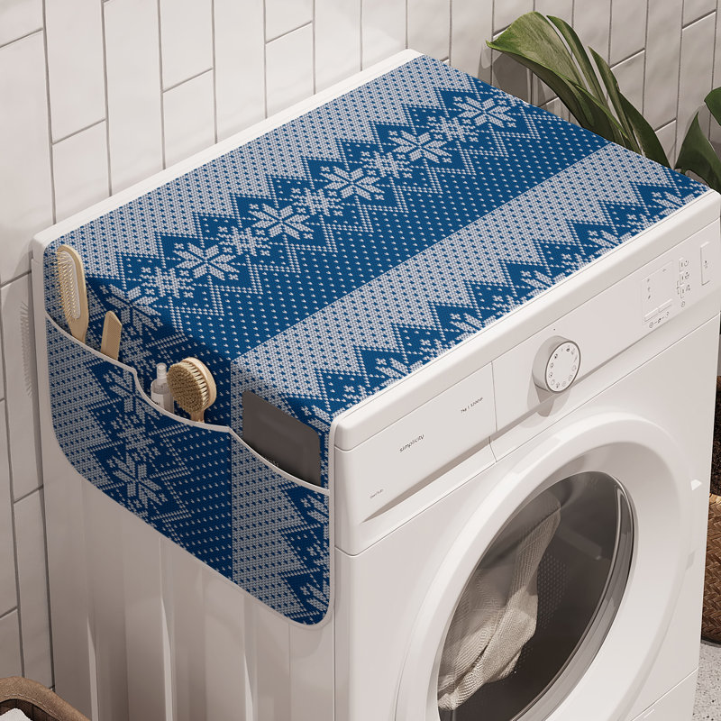 Ambesonne Snow Washing Machine Organizer Pack of 2 47" x 18.5"