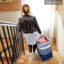 Paquet de 2 paniers à linge autoportants imperméables et pliables avec poignées allongées pour les vêtements dans le dortoir et la famille-2092779339