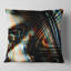 Fractale incurvée à rayures noires et brunes - coussin imprimé abstrait-31040611-31040614