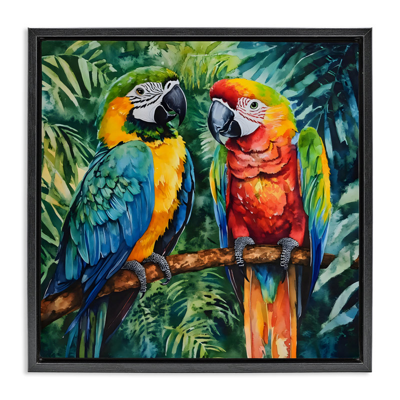 Cadre flottant pour perchoir Parrot Conversation, design par LSR Design Studio, Cadre flottant noir de jais