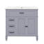 Meuble-lavabo gracieux de 36 pouces avec lavabo et tiroirs dans l'armoire-491378368