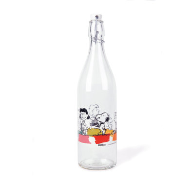 Excelsa Peanuts 1000ml Glass Water Bottle