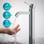 Ceramic Square Vessel Bathroom Sink with Faucet-3955126