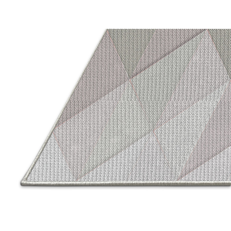 Tapis gris ardoise à motif crème/ardoise, Rectangle 6 pi x 9 pi