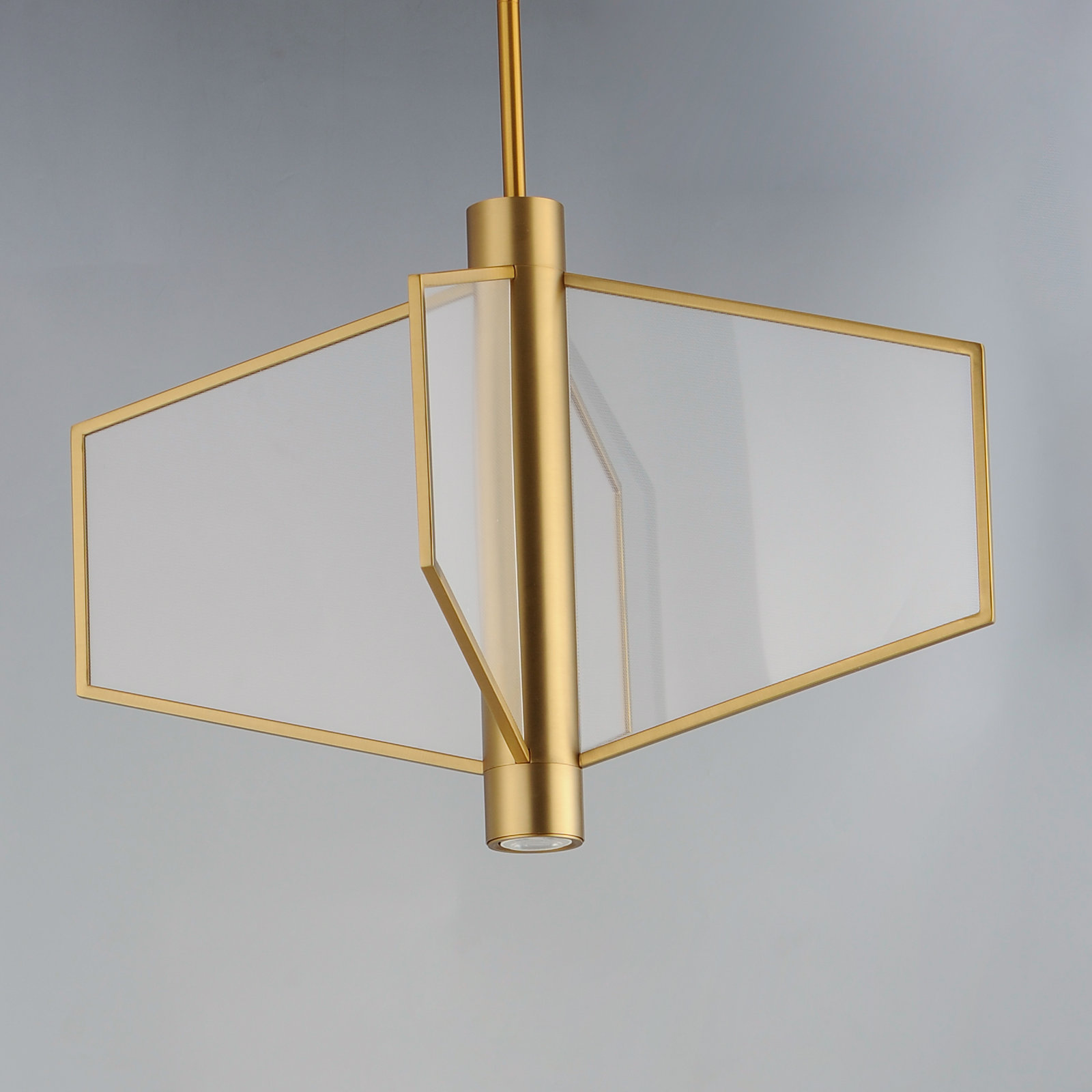 Euna 4 Light Metal LED Pendant, Natural Aged Brass