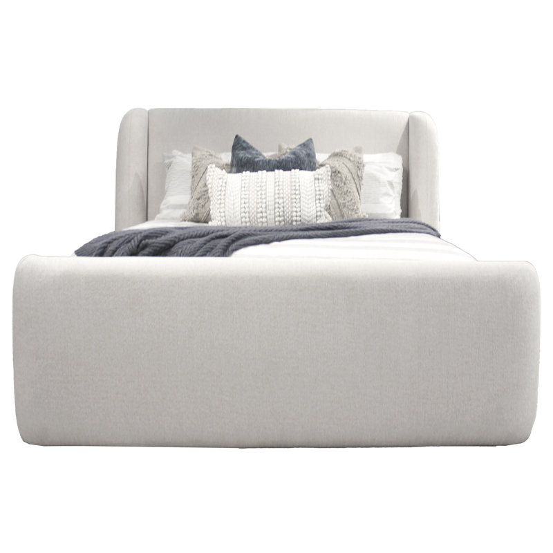 Saffi Paulien Wingback Upholstered Bed, King 