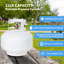 Flame King 11 Lb Empty Propane Tank LP Cylinder Squatty with Type 1 OPD Valve, White