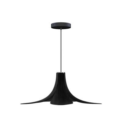 Luminaire suspendu câblé Jazz en chêne noir avec cordon noir