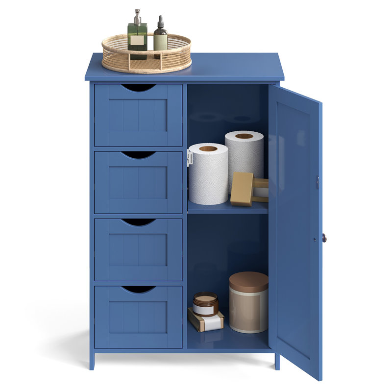 Armoire de rangement Manhattan autoportante avec 4 tiroirs et tablette réglable Manhattan, H 32,3 po x l 21,6 po x P 11,2 po