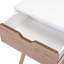Table de chevet avec rangement, et bois massif, 2 tiroirs, finition noyer blanc pour les tables de chevet des chambres, pieds en bois, couleur Home Decor-603675813