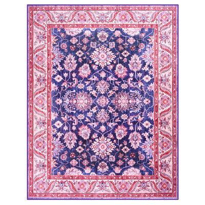 Tapis à motif floral lavable Fillender