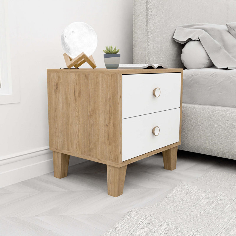 Table de chevet Eck, Beige