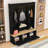 Elegant Hall Tree with Shelves, Hooks, LED Lighting and Bench Seating for Entryway-1156487815
