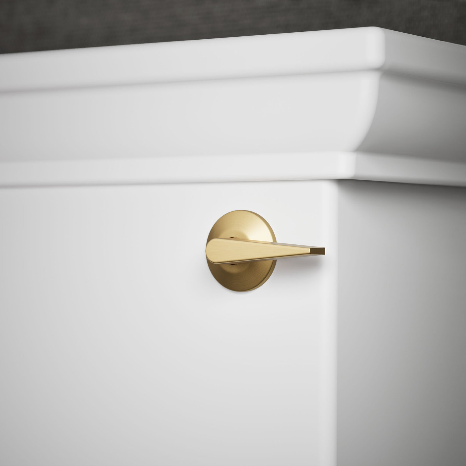 Santa Rosa Toilet Trip Lever, Right Hand, Vibrant Brushed Moderne Brass