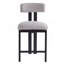 26.5'' Stylish Round Stools With Low Back - Comfortable Upholstered Seat & For Kitchen & Dining-1496090623