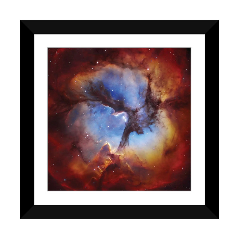 « is 20, trifid nebula ii », reproduction d’impression sur toile, H 16 po x l 16 po x P 1 po, Papier d'art encadré noir