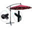 Parasol de terrasse 10 pi avec parasol solaire à DEL 8 lumières avec manivelle et base transversale-397109015