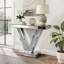 Canapé d'entrée de style console en verre à miroir 39,37 po Amla