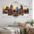 City Charlotte Collage IV - Charlotte Metal Wall Art Living Room Set