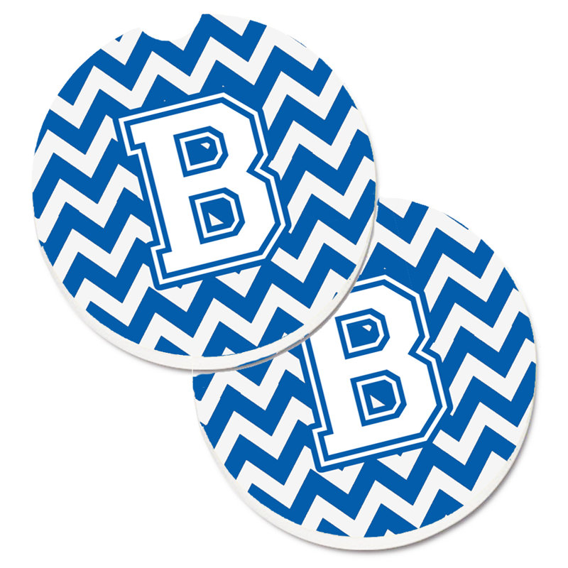 Sous-verre pour voiture, B, Blanc / Bleu