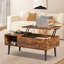 Table basse à plateau relevable, multifonction 4-en-1 et grande table basse avec rangement-1572812860