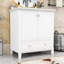 Meuble-lavabo chic de 30 pouces avec lavabo en céramique encastré et tablette réglable-1579726761