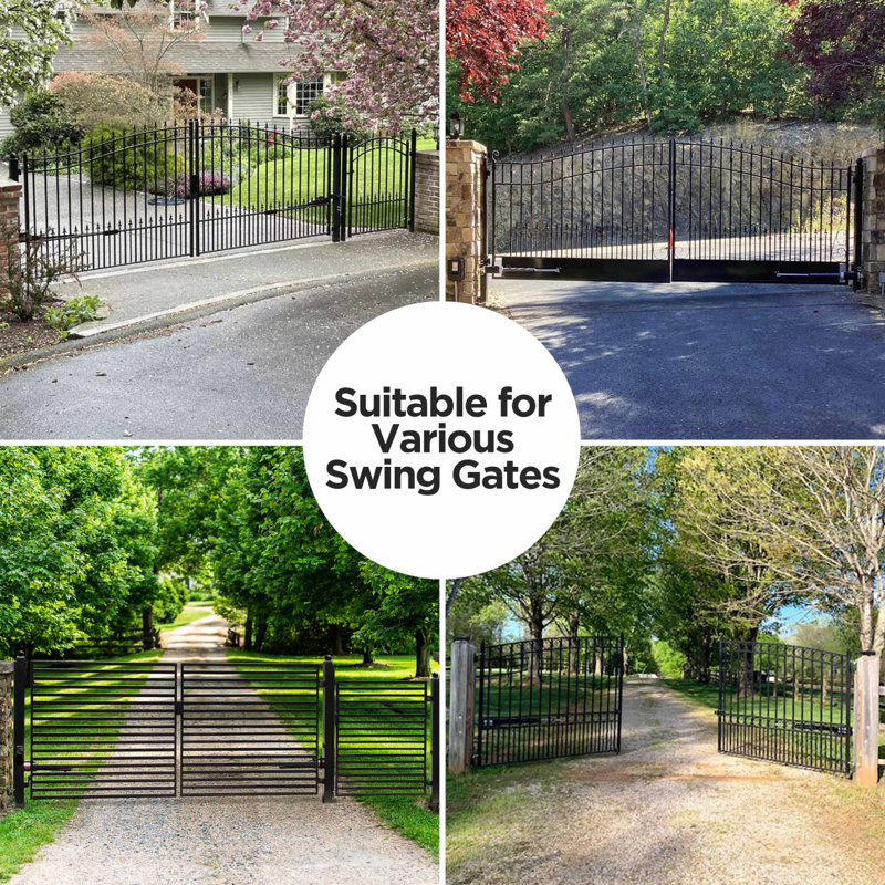 Dual Swing Gate Operator with Solar Kit and Battery Backup