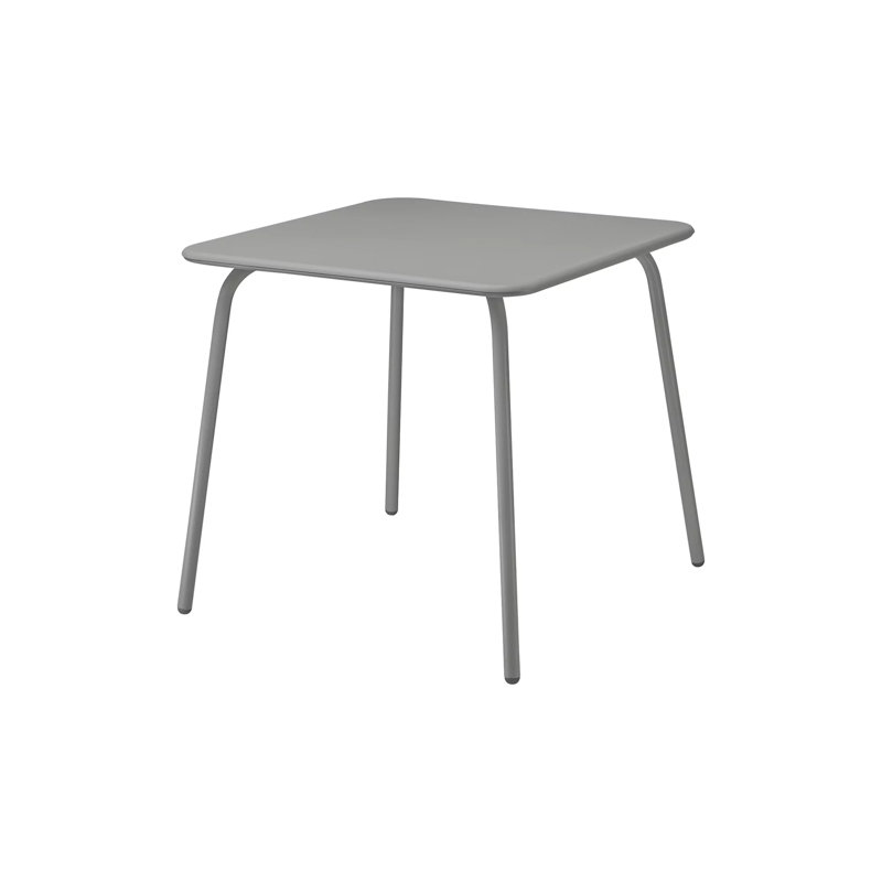 Granite Gray Square Metal Outdoor Bistro Table