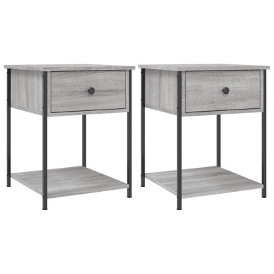 Allums 44cm W Iron Bedside Table