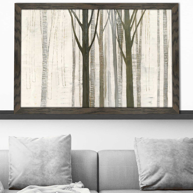 Down to the Woods on White Crop - impression, H 33,5 po x l 49,5 po x P 1 po, Cadre chocolat patiné