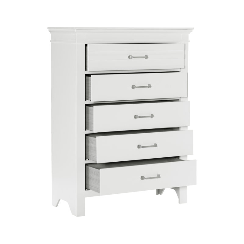 Drummond 35.5'' W 5 - Drawer Dresser, White