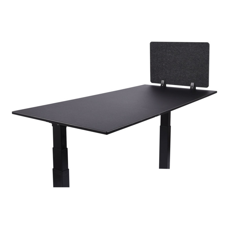 Anthracite Gray 24" x 16" Clamp-On Acoustic Desk Divider