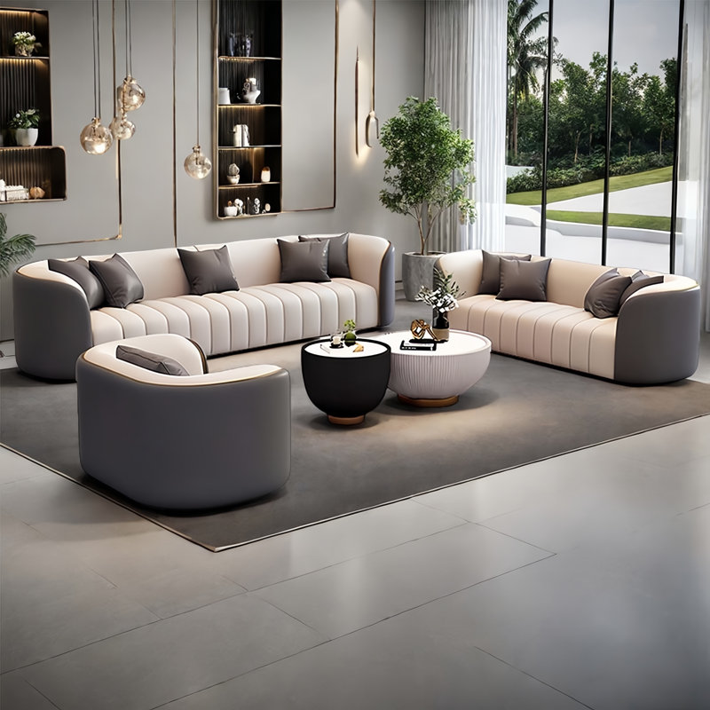 Canapé modulaire en similicuir 4 pièces