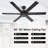 60" Modern Indoor Ceiling Fan with Remote Control, 6-Blade Ceiling Fan with Quiet Reversible DC Motor, Black & Walnut Finish-129389765