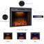 Chaufferette électrique encastrable avec son de craquement de feu réaliste, modes de flammes à DEL multiples, télécommande, protection contre la surchauffe, 750 / 1500w