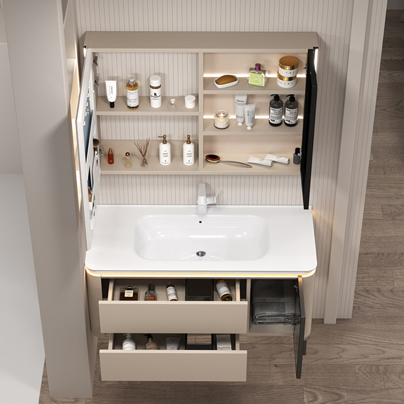 Simple light luxury style bathroom cabinet