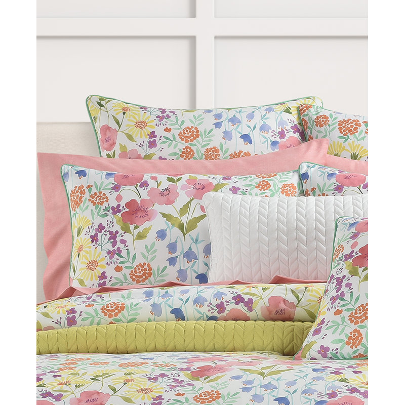 Queen Blue Reversible Microfiber Comforter Set with Trim