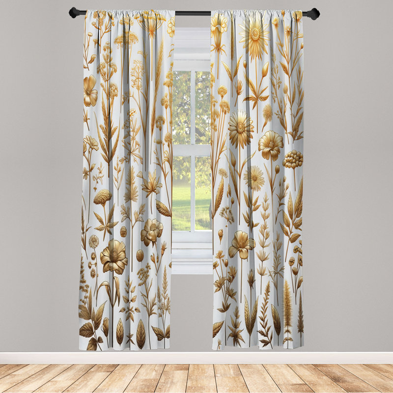 Rideau semi-transparent en microfibre, L 56 po x L 95 po