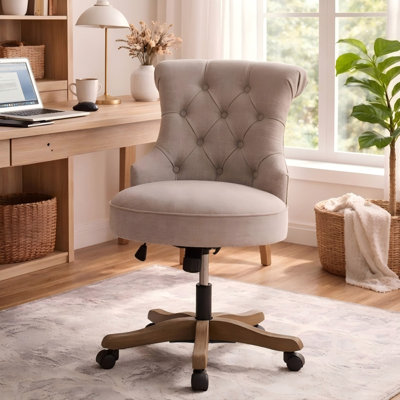 Asyra Wide Back Tufted Swivel Task Chair