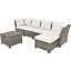 Ensemble de conversation modulaire avec coussins 6 pièces Saladino