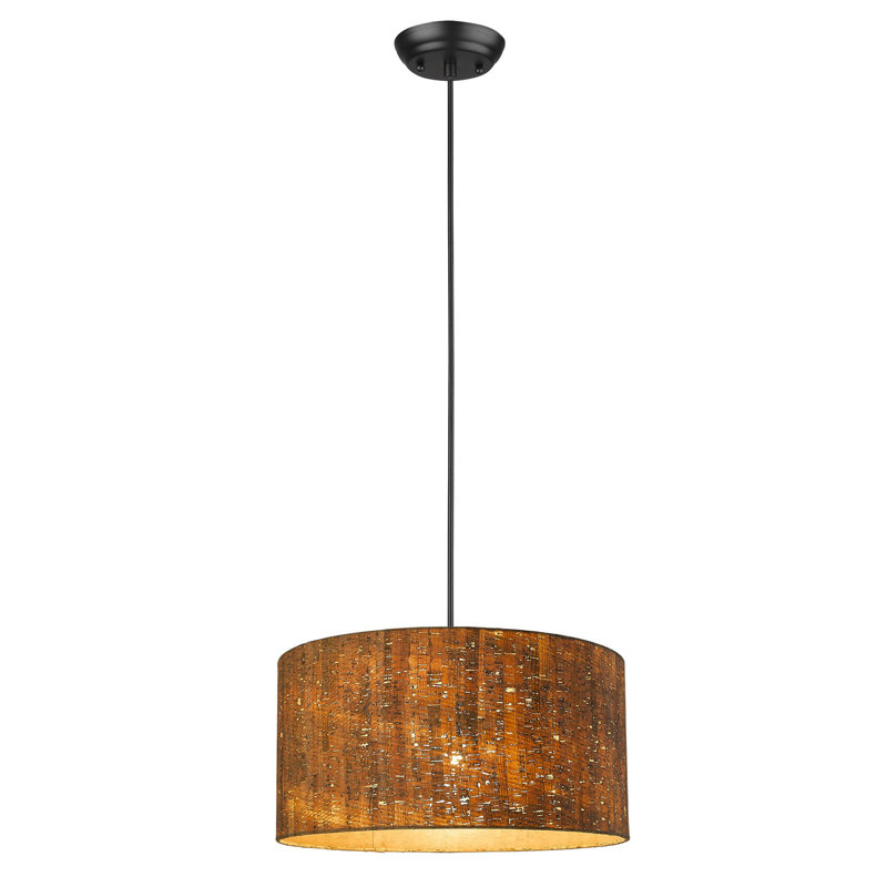 Luminaire suspendu tambour simple à 1 lumière Hatchett