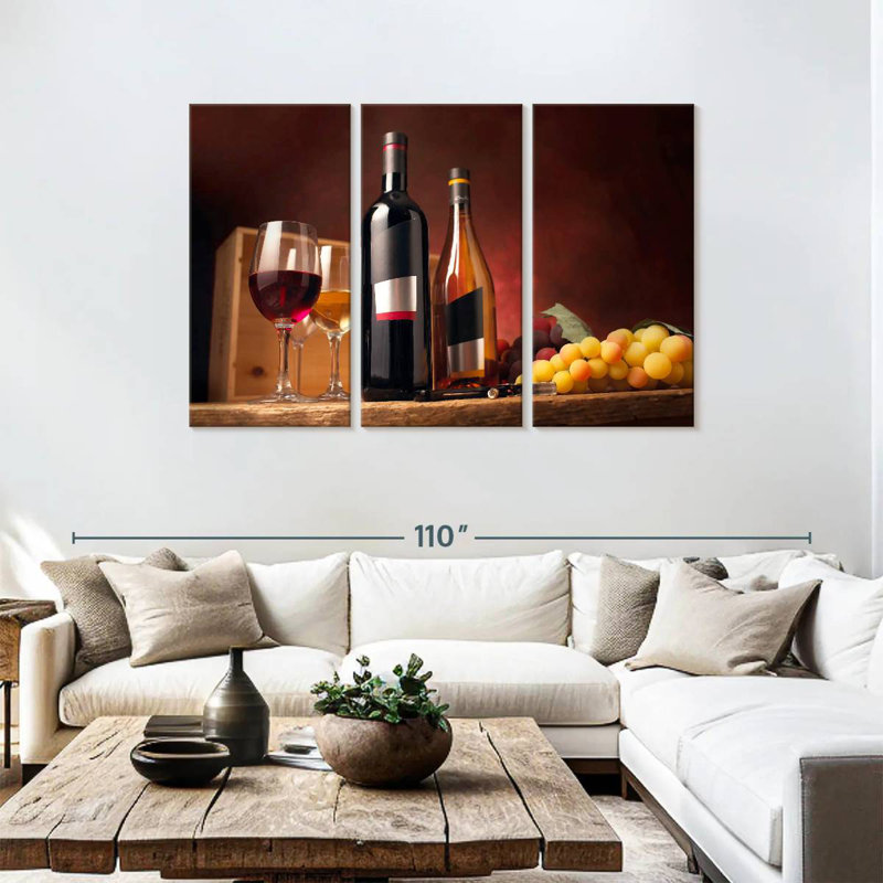 Yarlin Wine On The Table, 48" H x 74" W